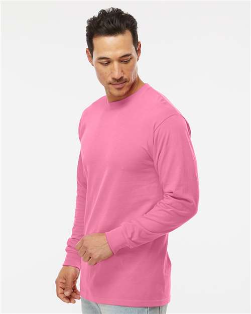 Unisex Gold Soft Touch Long Sleeve T-Shirt - OnModelSide - B01742313 - Azalea