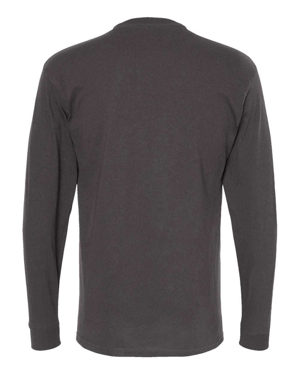 Gold Soft Touch Long Sleeve T-Shirt - Back - B01742513 - Charcoal