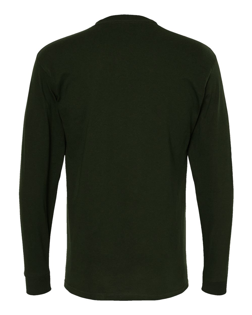 Gold Soft Touch Long Sleeve T-Shirt - Back - B01742543 - Forest Green