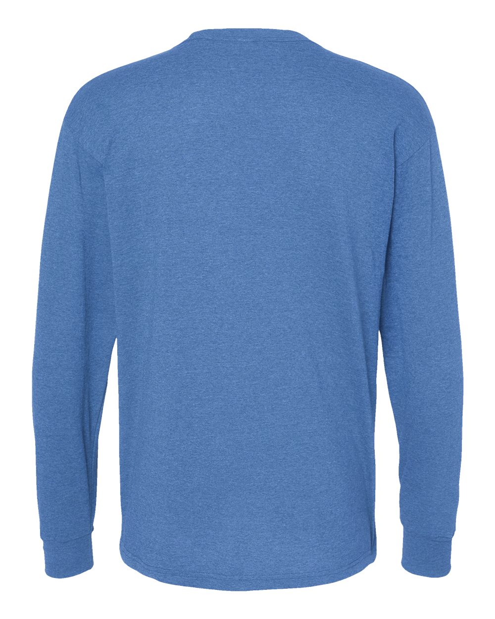 Gold Soft Touch Long Sleeve T-Shirt - Back - B01742753 - Heather Royal