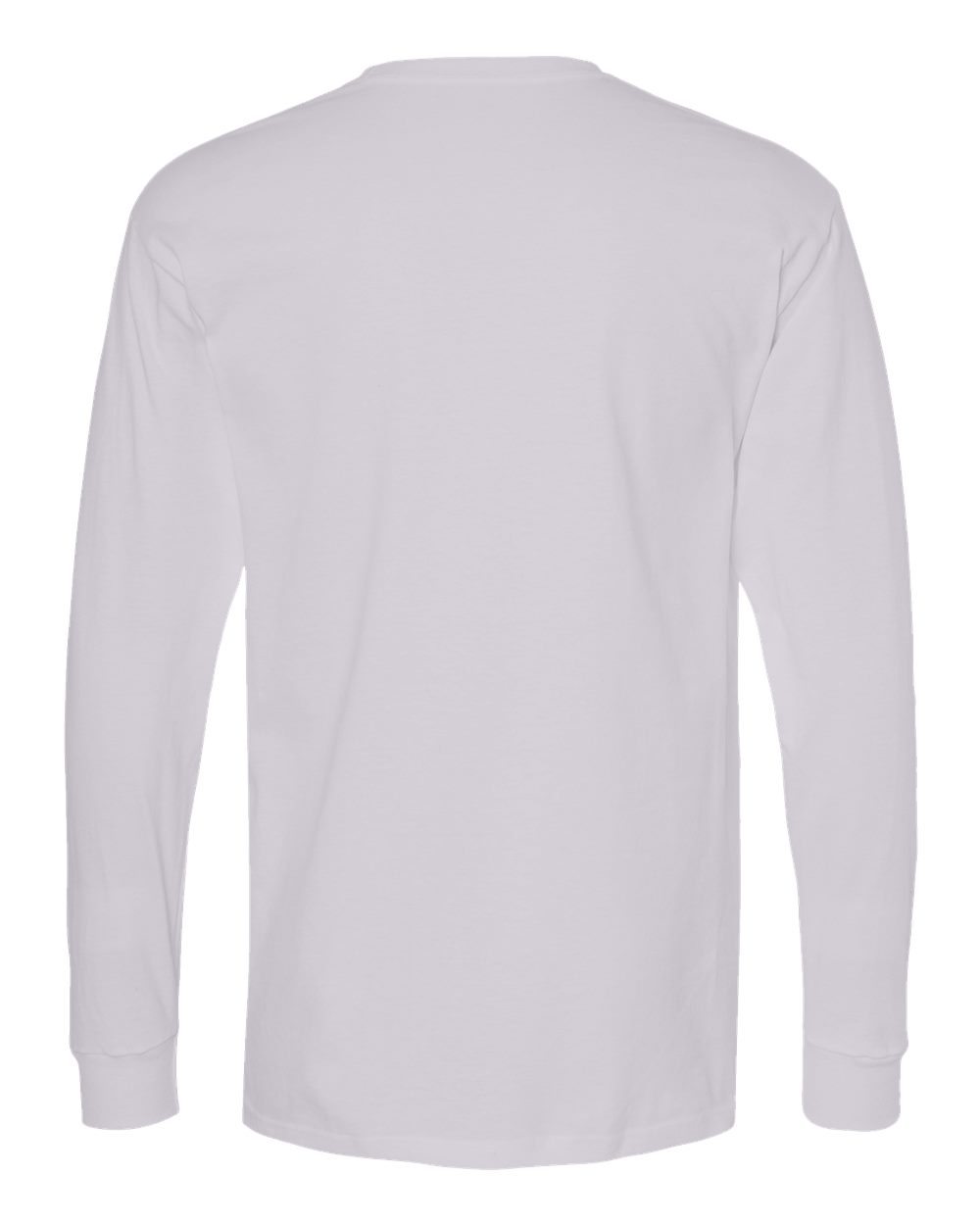 Gold Soft Touch Long Sleeve T-Shirt - Back - B01742353 - Silver