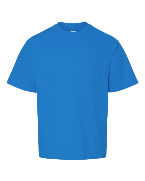 Youth Gold Soft Touch T-Shirt - Front - B01842232 - Ocean Blue