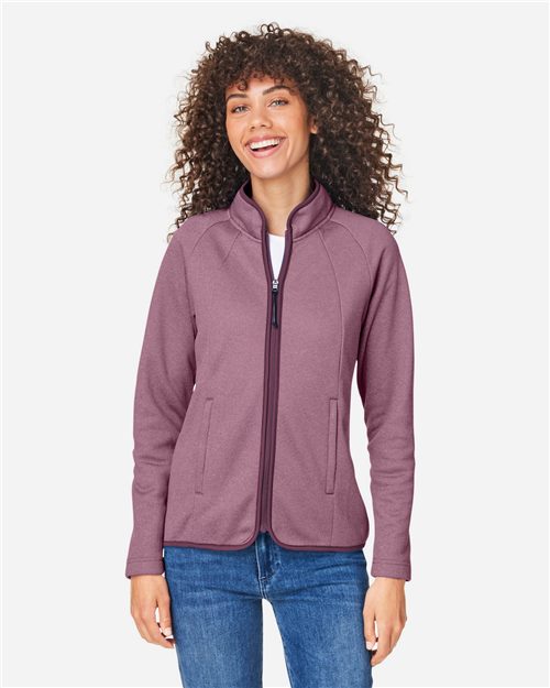 Women's Venture Heathered Stripe Full-Zip Jacket - styleImage