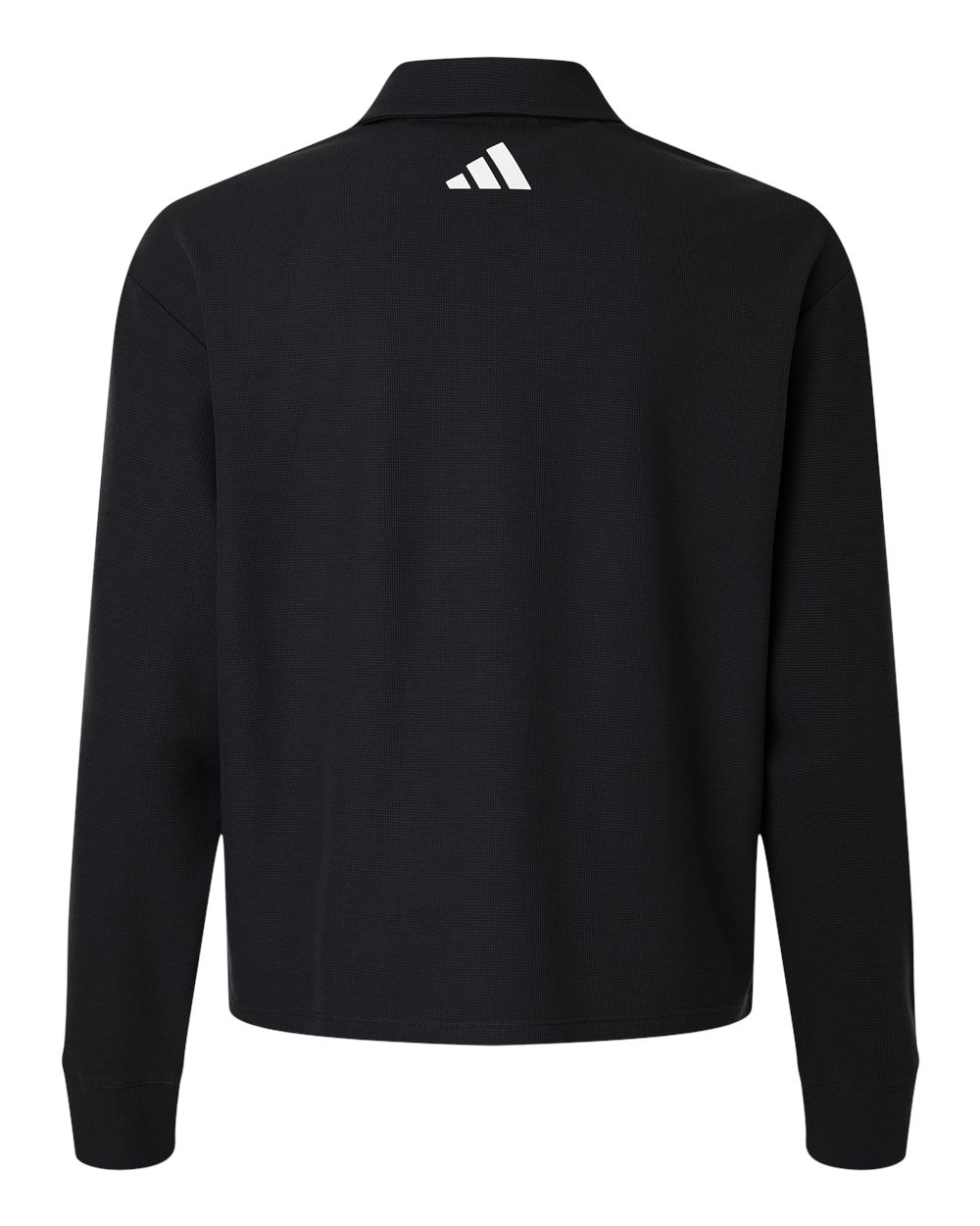 Women's Beyond Long Sleeve Loose Polo - Back - B13453502 - Black