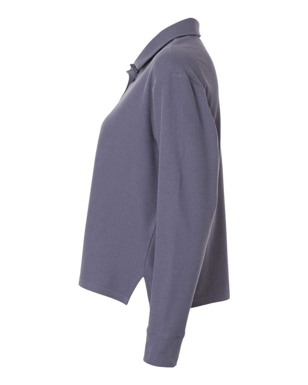 Women's Beyond Long Sleeve Loose Polo - DirectSide - B13453112 - Preloved Violet