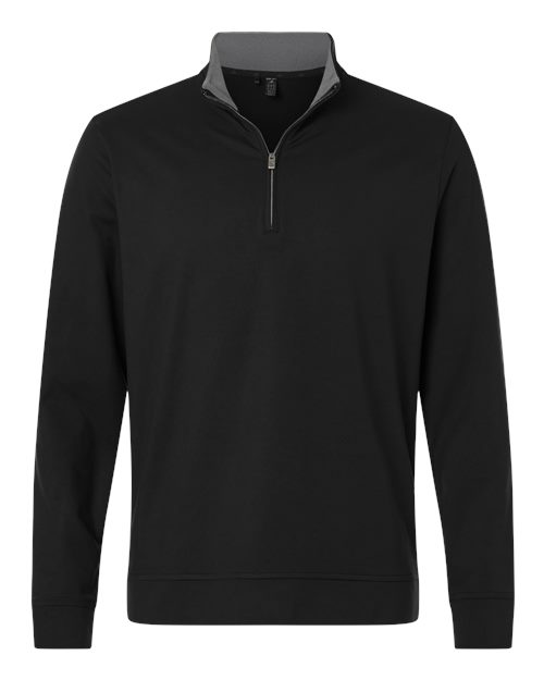 Men's Ultimate365 Classic Quarter-Zip Pullover - Front - B14953503 - Black