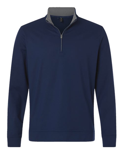 Men's Ultimate365 Classic Quarter-Zip Pullover - Front - B14953653 - Collegiate Navy
