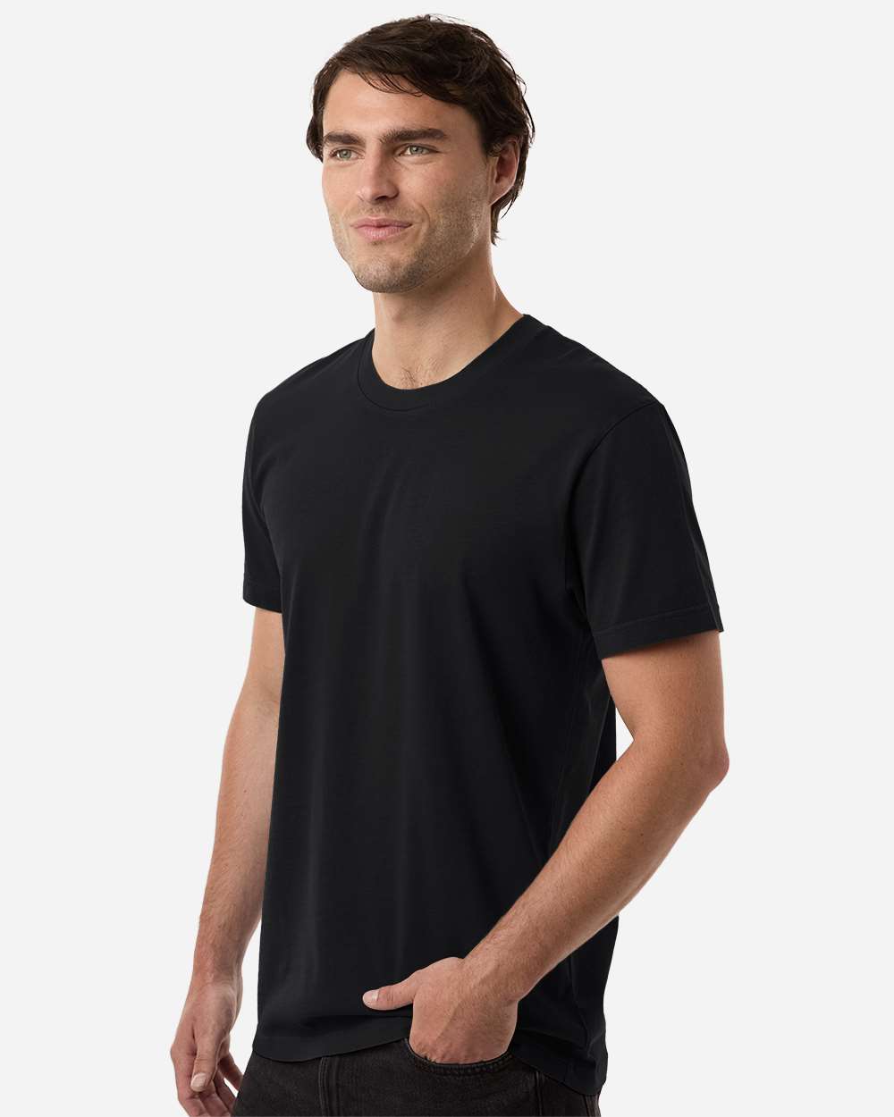 Premium Pigment-Dyed T-Shirt - OnModelSide - B00576502 - Black