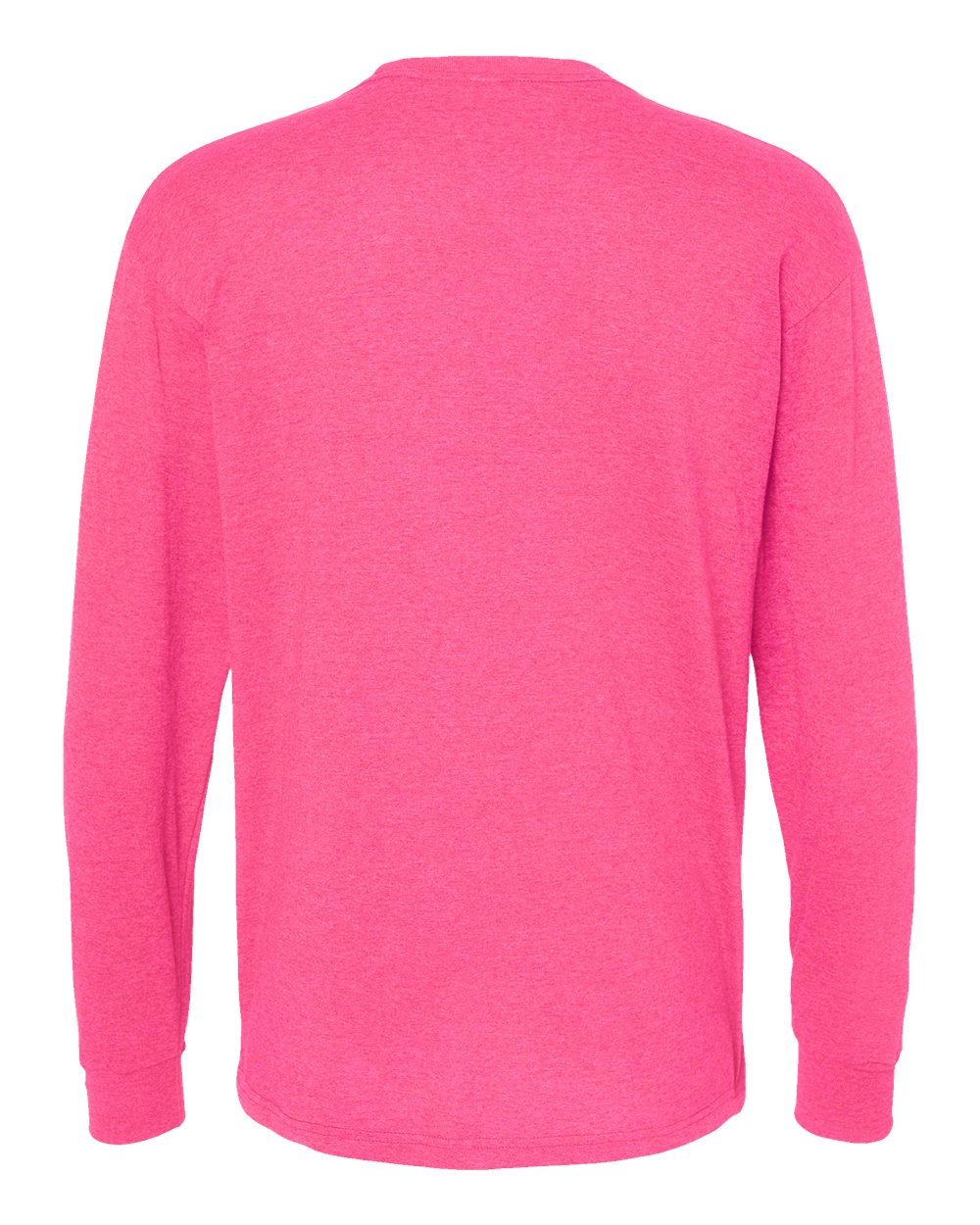 Gold Soft Touch Long Sleeve T-Shirt - Back - B01742303 - Neon Pink