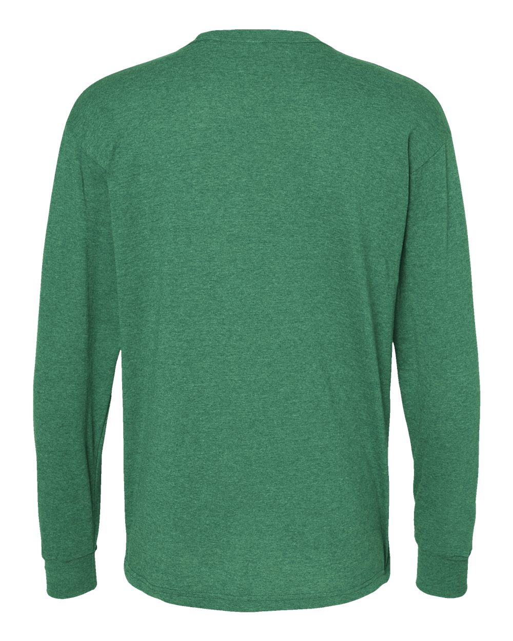 Gold Soft Touch Long Sleeve T-Shirt - Back - B01742903 - Heather Kelly Green