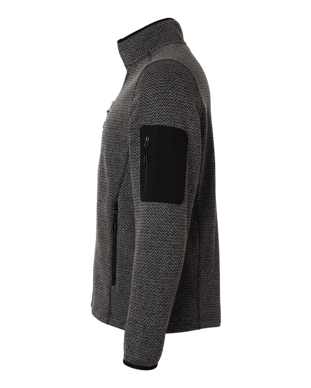 Men's Jasper Full-Zip Fleece Jacket - DirectSide - B003D3503 - Black/ Grey