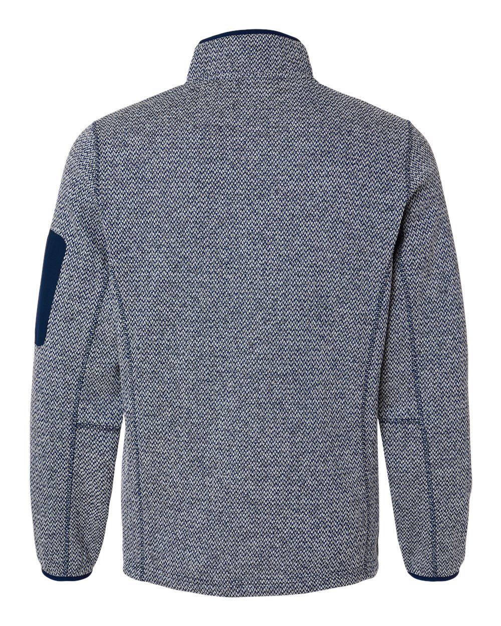 Men's Jasper Full-Zip Fleece Jacket - Back - B003D3653 - Classic Navy/ White