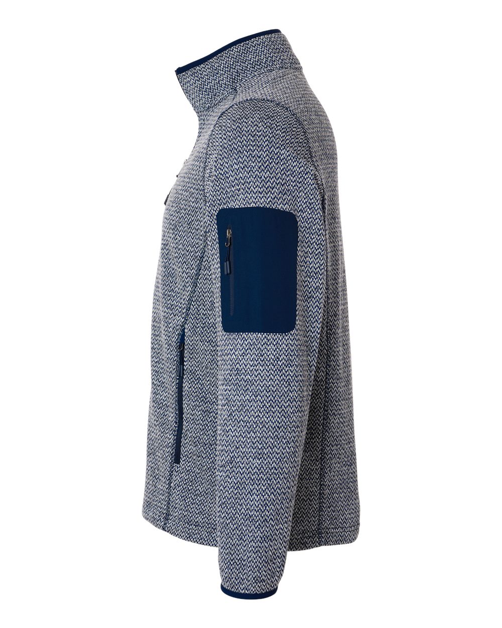 Men's Jasper Full-Zip Fleece Jacket - DirectSide - B003D3653 - Classic Navy/ White