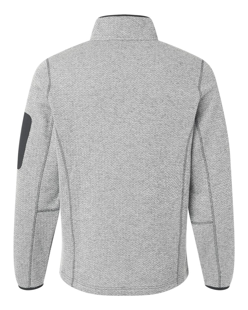 Men's Jasper Full-Zip Fleece Jacket - Back - B003D3093 - Grey/ White