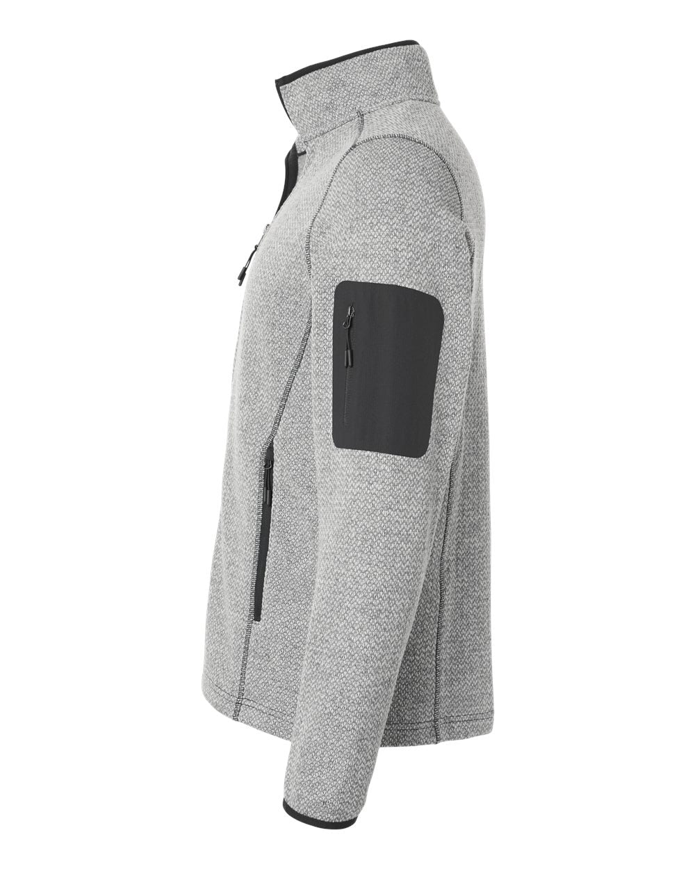 Men's Jasper Full-Zip Fleece Jacket - DirectSide - B003D3093 - Grey/ White