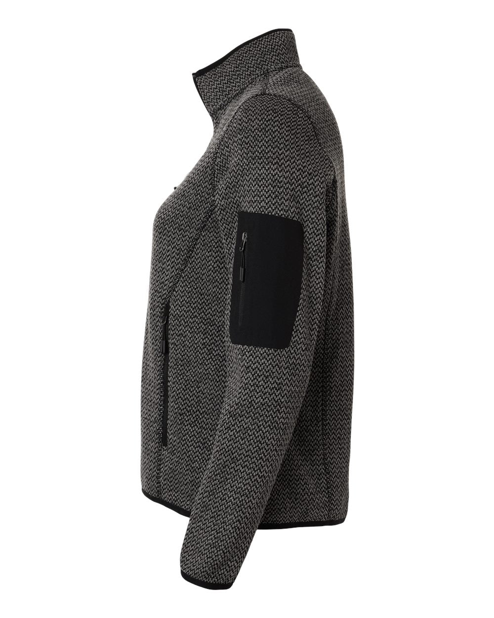 Women's Jasper Full-Zip Fleece Jacket - DirectSide - B004D3502 - Black/ Grey