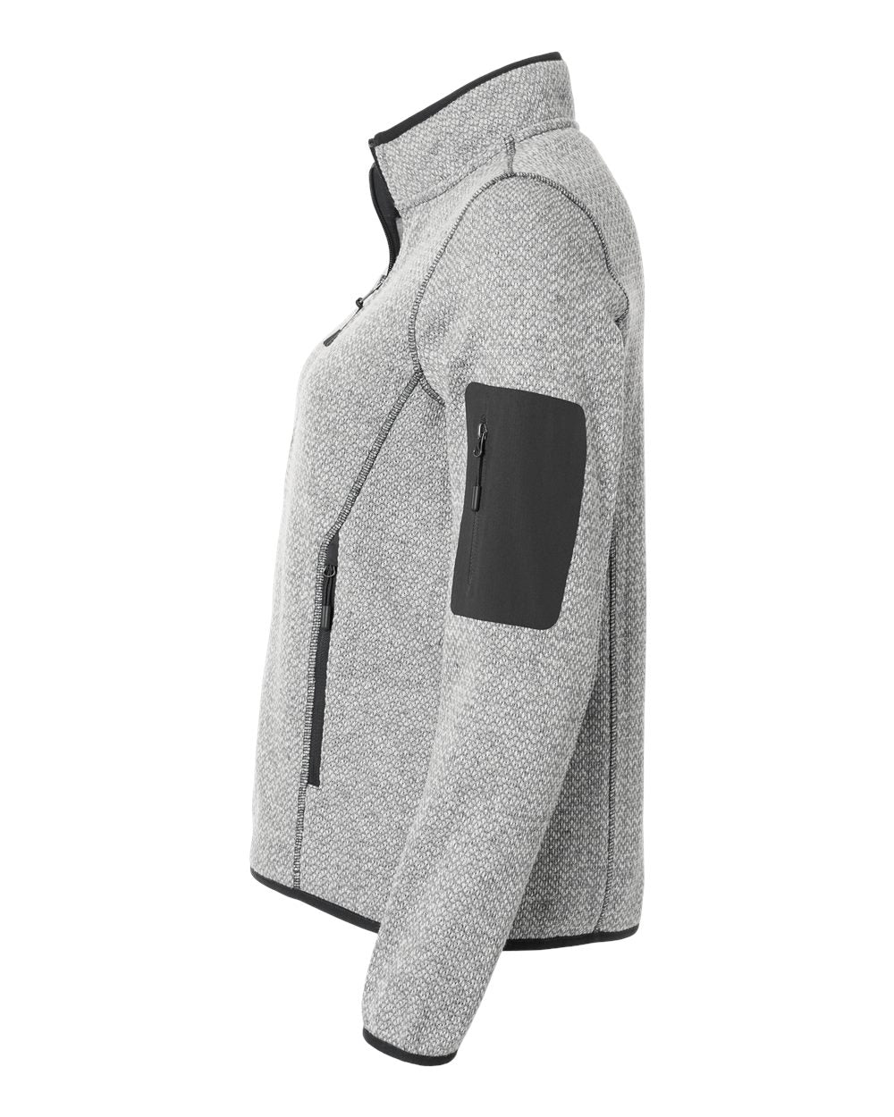 Women's Jasper Full-Zip Fleece Jacket - DirectSide - B004D3092 - Grey/ White