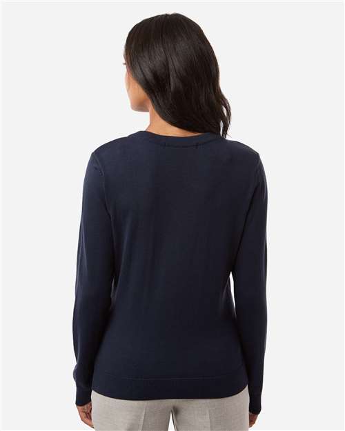 Women's New Classics V-Neck Sweater - OnModelBack - B012B2652 - Navy