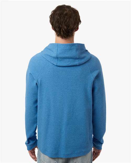 Men's Spirit Textured Hooded Pullover - OnModelBack - B005D3103 - Light Nautical Blue Heather