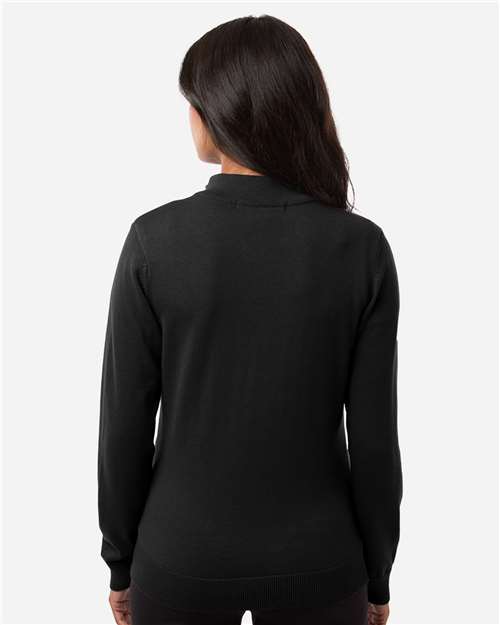 Women's New Classics Quarter-Zip Sweater - OnModelBack - B014B2502 - Black