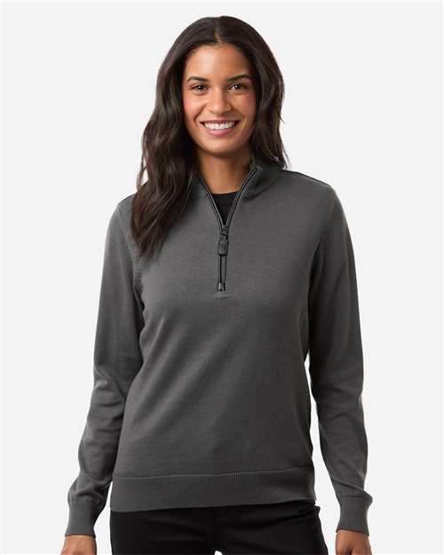 Women's New Classics Quarter-Zip Sweater - OnModelFront - B014B2582 - Graphite