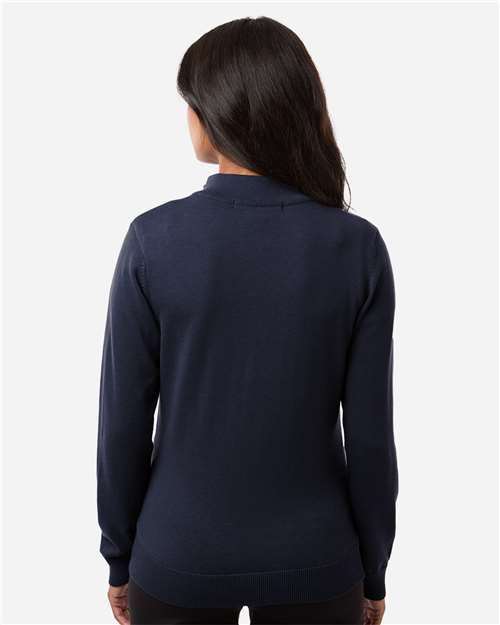 Women's New Classics Quarter-Zip Sweater - OnModelBack - B014B2652 - Navy