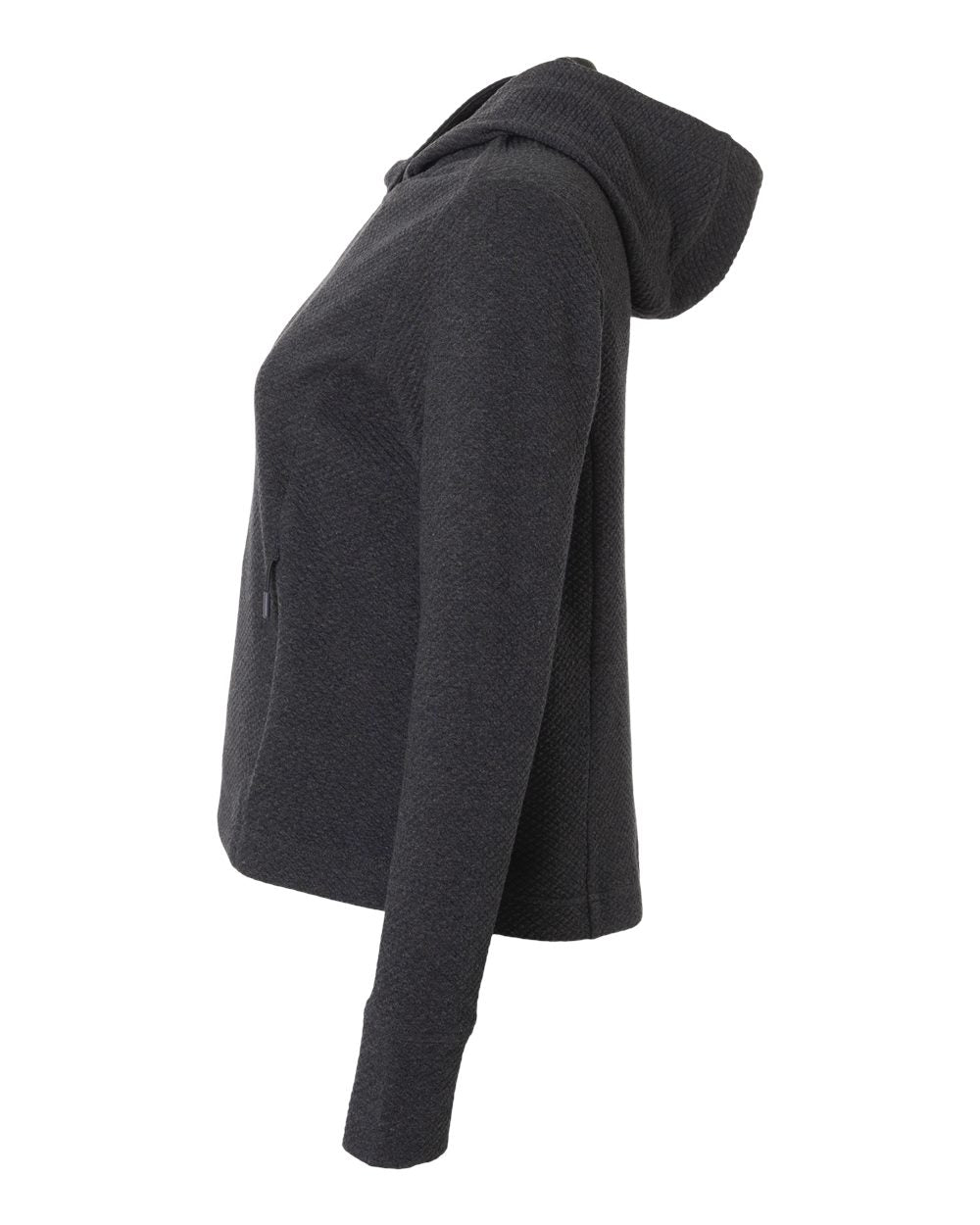 Women's Spirit Textured Hooded Pullover - DirectSide - B006D3502 - Black Heather
