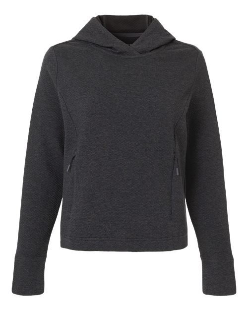 Women's Spirit Textured Hooded Pullover - Front - B006D3502 - Black Heather