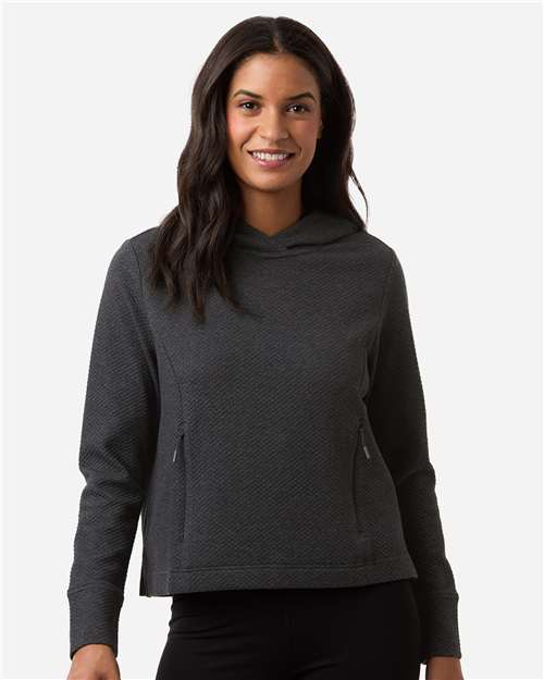 Women's Spirit Textured Hooded Pullover - OnModelFront - B006D3502 - Black Heather