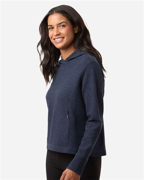 Women's Spirit Textured Hooded Pullover - OnModelSide - B006D3652 - Classic Navy Heather
