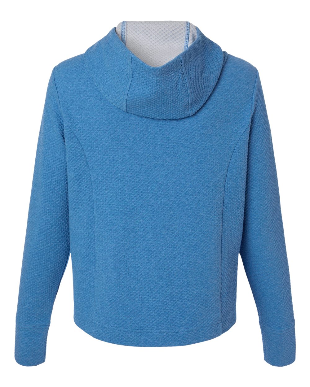 Women's Spirit Textured Hooded Pullover - Back - B006D3102 - Light Nautical Blue Heather