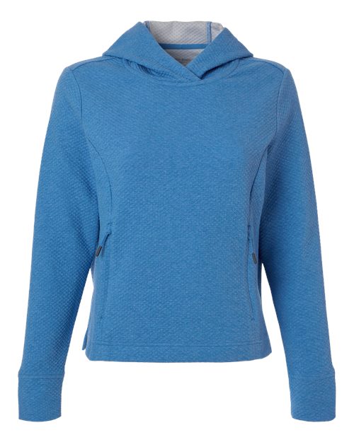 Women's Spirit Textured Hooded Pullover - Front - B006D3102 - Light Nautical Blue Heather