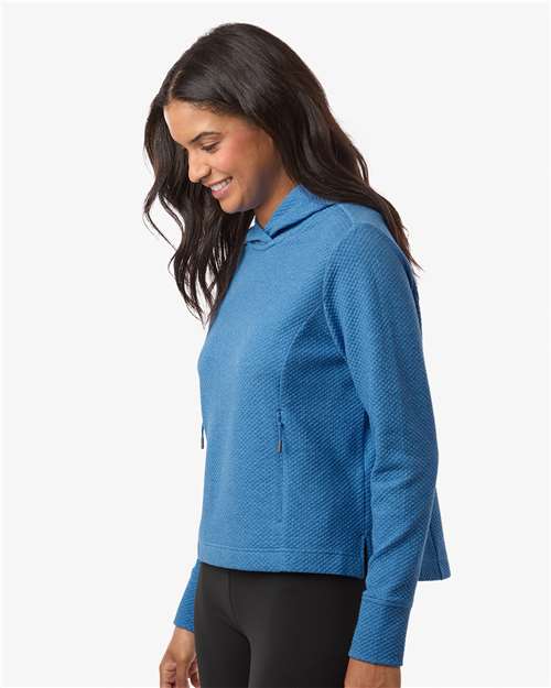 Women's Spirit Textured Hooded Pullover - OnModelSide - B006D3102 - Light Nautical Blue Heather