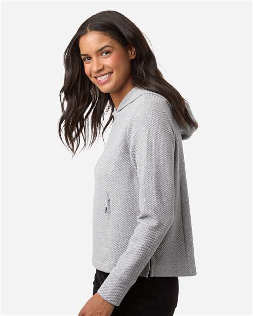 Women's Spirit Textured Hooded Pullover - OnModelSide - B006D3022 - Platinum Heather
