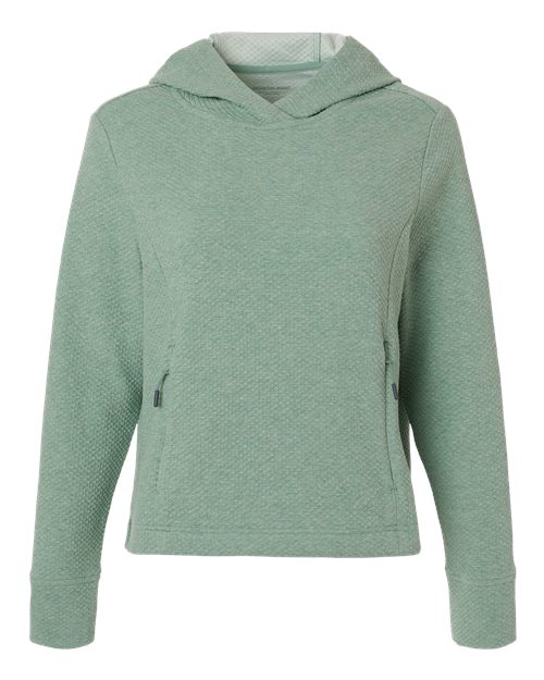 Women's Spirit Textured Hooded Pullover - Front - B006D3542 - Sage Green Heather