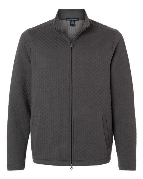 Men's Berkley Textured Full-Zip Jacket - Front - B016B2583 - Graphite