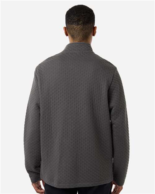 Men's Berkley Textured Full-Zip Jacket - OnModelBack - B016B2583 - Graphite