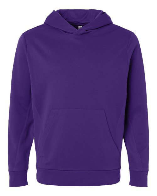 Unisex Squad Hooded Tech Fleece Pullover - Front - B001D9672 - Sport Purple