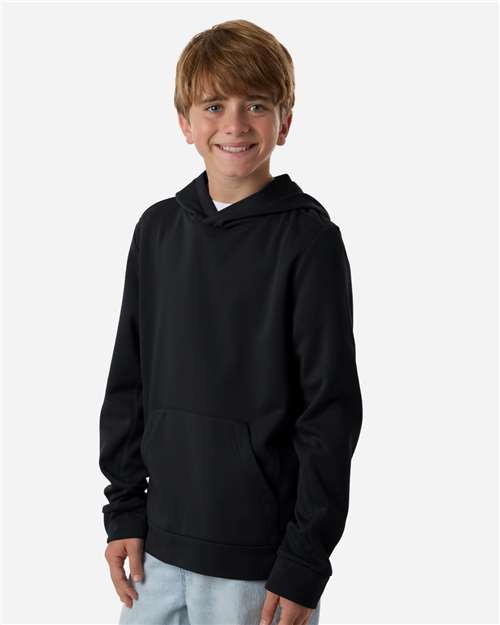 Youth Squad Hooded Tech Fleece Pullover - OnModelSide - B002D9502 - Black