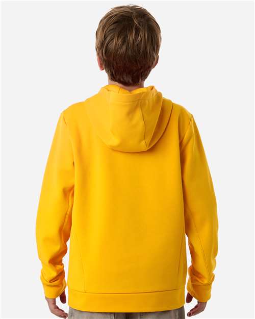 Youth Squad Hooded Tech Fleece Pullover - OnModelBack - B002D9102 - Sport Athletic Gold