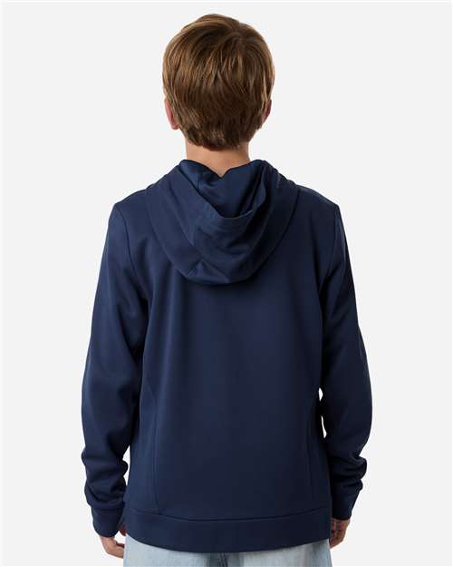 Youth Squad Hooded Tech Fleece Pullover - OnModelBack - B002D9652 - Sport Dark Navy
