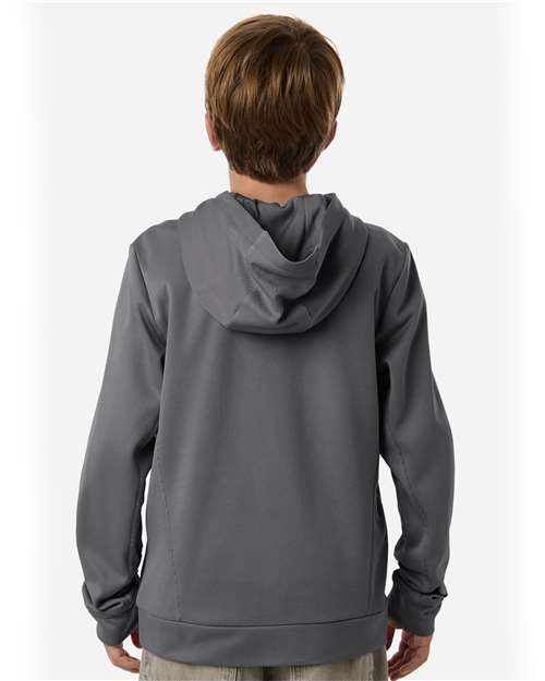 Youth Squad Hooded Tech Fleece Pullover - OnModelBack - B002D9592 - Sport Graphite