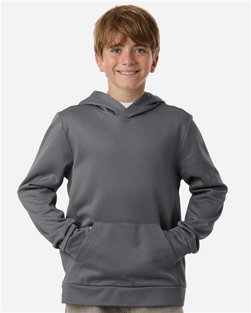Youth Squad Hooded Tech Fleece Pullover - OnModelFront - B002D9592 - Sport Graphite