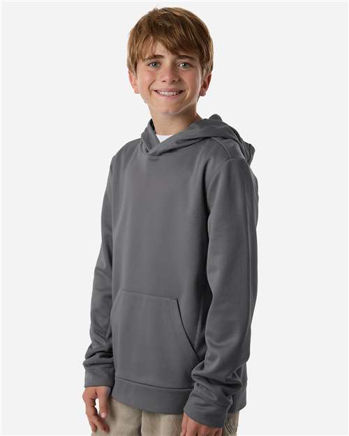 Youth Squad Hooded Tech Fleece Pullover - OnModelSide - B002D9592 - Sport Graphite