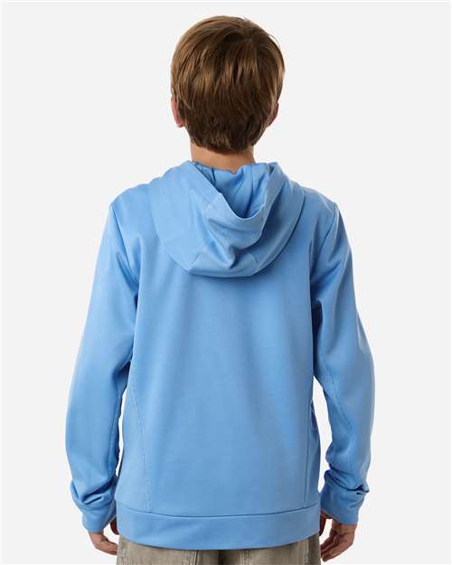 Youth Squad Hooded Tech Fleece Pullover - OnModelBack - B002D9252 - Sport Light Blue