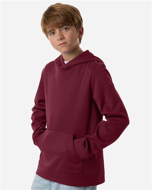 Youth Squad Hooded Tech Fleece Pullover - OnModelSide - B002D9532 - Sport Maroon