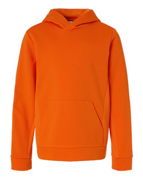 Youth Squad Hooded Tech Fleece Pullover - Front - B002D9662 - Sport Orange