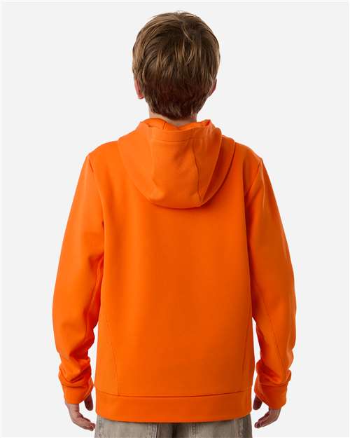 Youth Squad Hooded Tech Fleece Pullover - OnModelBack - B002D9662 - Sport Orange
