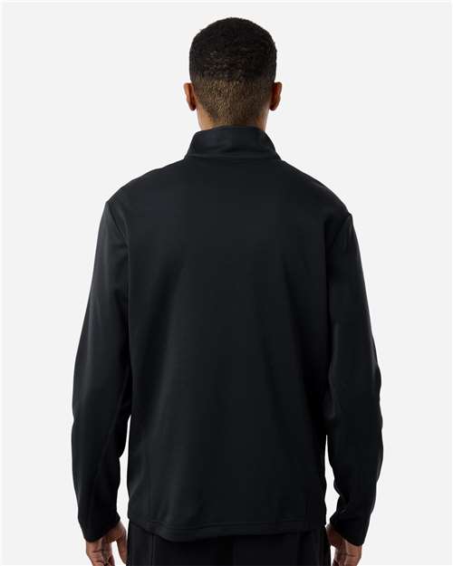 Unisex Squad Cadet Quarter-Zip Tech Fleece Pullover - OnModelBack - B003D9502 - Black