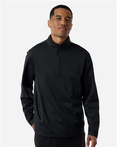 Unisex Squad Cadet Quarter-Zip Tech Fleece Pullover - OnModelFront - B003D9502 - Black